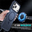 For iPhone 17 Pro Max Shockproof Case TPU + PC Phone Cover Compatible with MagSafe Rotating Kickstand - Sapphire - 4