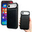 For iPhone Air Case Calf Texture PU Leather Anti Fingerprint Back Phone Cover - Black - 2