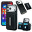 For iPhone 17 Pro Max Case Card Bag Kickstand TPU + PU Phone Cover - Black - 1