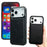 For iPhone 17 Pro Max Case Detachable 2 in 1 Magnetic Closure PU Leather Wallet Phone Case - Black - 5