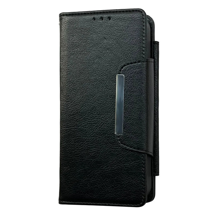 For iPhone Air Case Detachable 2 in 1 Magnetic Closure PU Leather Wallet Phone Case - Black - 6