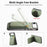 For iPhone Air Case Cloth Texture Leather + PC + TPU Phone Cover with Card Holder Kickstand - Green - 6