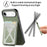 For iPhone Air Case Cloth Texture Leather + PC + TPU Phone Cover with Card Holder Kickstand - Green - 7