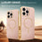 For iPhone 15 Pro Max Phone Case Carbon Fiber Textured Electroplated TPU Back Cover - Pink - 4