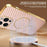 For iPhone 15 Pro Max Phone Case Carbon Fiber Textured Electroplated TPU Back Cover - Pink - 7