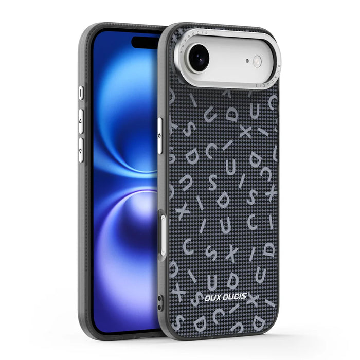 DUX DUCIS For iPhone Air Case  Moro Series Compatible with MagSafe UV Pattern Leather + PC + TPU Phone Cover - Black - 1