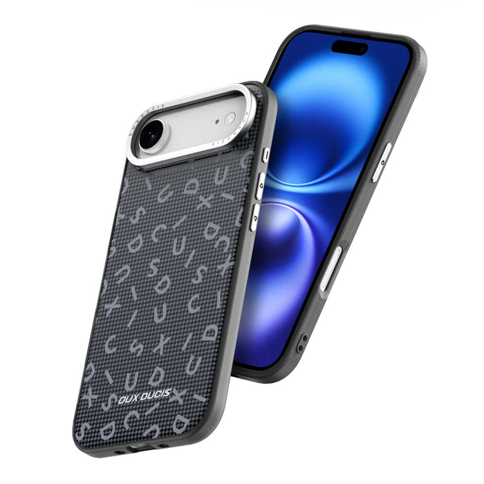 DUX DUCIS For iPhone Air Case  Moro Series Compatible with MagSafe UV Pattern Leather + PC + TPU Phone Cover - Black - 3