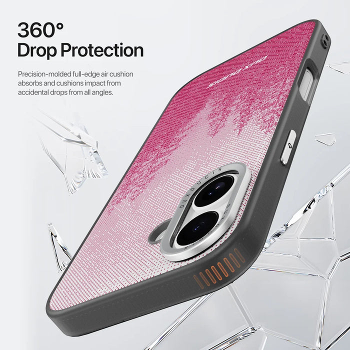 DUX DUCIS For iPhone 17 Case  Moro Series Compatible with MagSafe UV Pattern Leather + PC + TPU Phone Cover - Red - 7