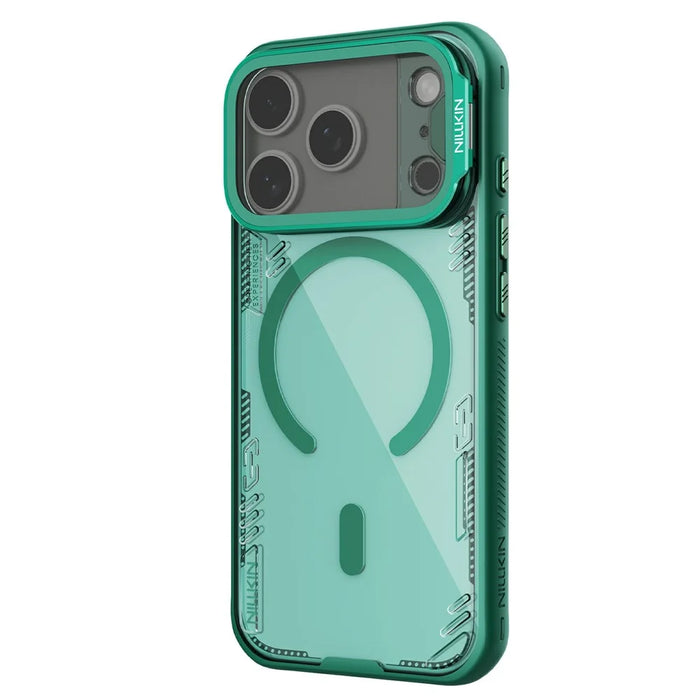 NILLKIN Iceblade CamProp For iPhone 18 Pro / 17 Pro Magnetic Case Clear Lens Lid Kickstand PC TPU Phone Cover - Green - 2
