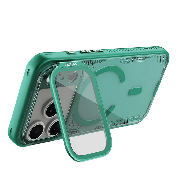 NILLKIN Iceblade CamProp For iPhone 18 Pro / 17 Pro Magnetic Case Clear Lens Lid Kickstand PC TPU Phone Cover - Green - 5