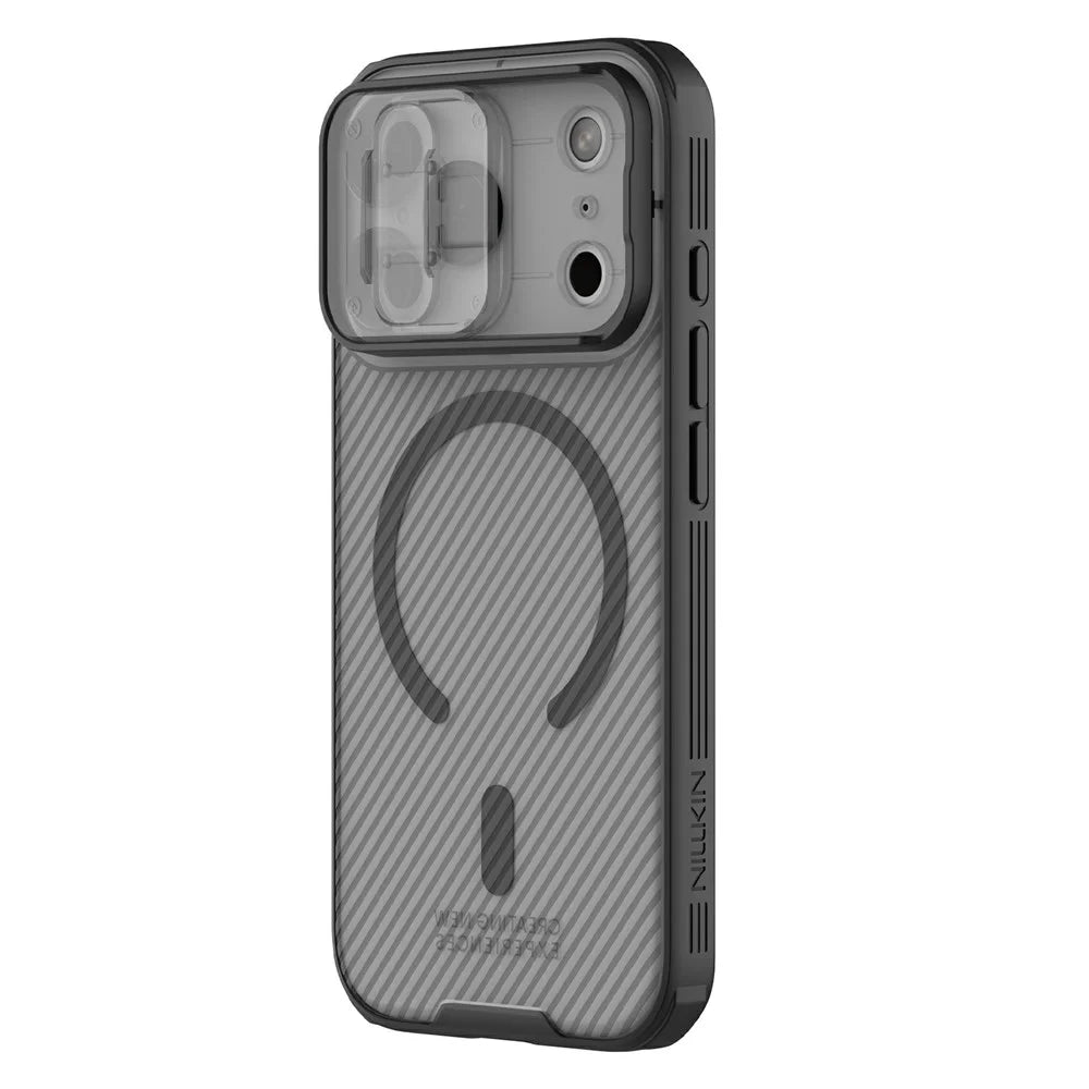 NILLKIN Camshield Pro Magnetic Series For iPhone 18 Pro / 17 Pro Case TPU + PC Clear Black Phone Cover with Camera Slider - 2
