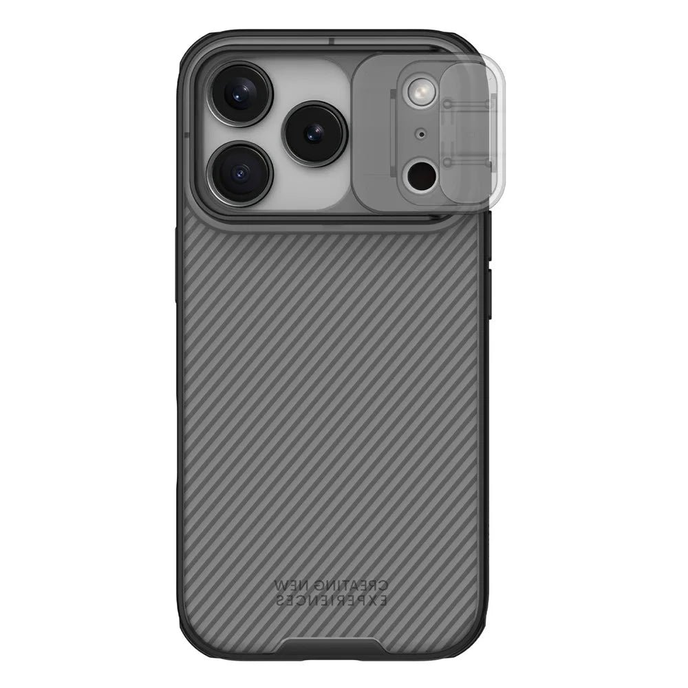 NILLKIN Camshield Pro Series For iPhone 18 Pro / 17 Pro Case TPU + PC Phone Cover with Camera Slider - Transparent Black - 3