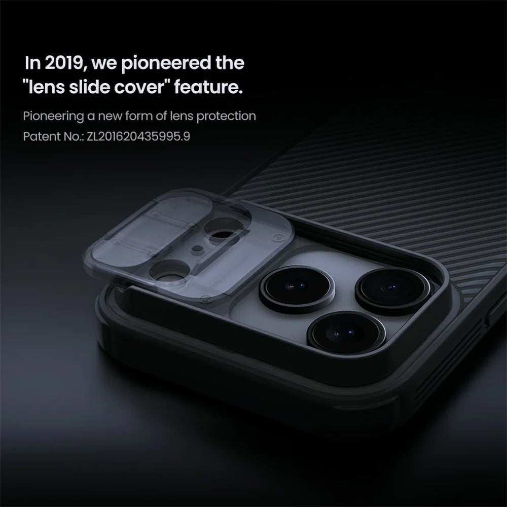 NILLKIN Camshield Pro Series For iPhone 18 Pro / 17 Pro Case TPU + PC Phone Cover with Camera Slider - Transparent Black - 7