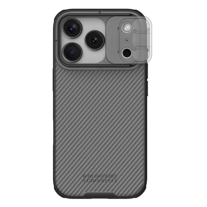 NILLKIN Camshield Pro Series For iPhone 18 Pro Max / 17 Pro Max Case TPU + PC Phone Cover with Camera Slider - Transparent Black - 3