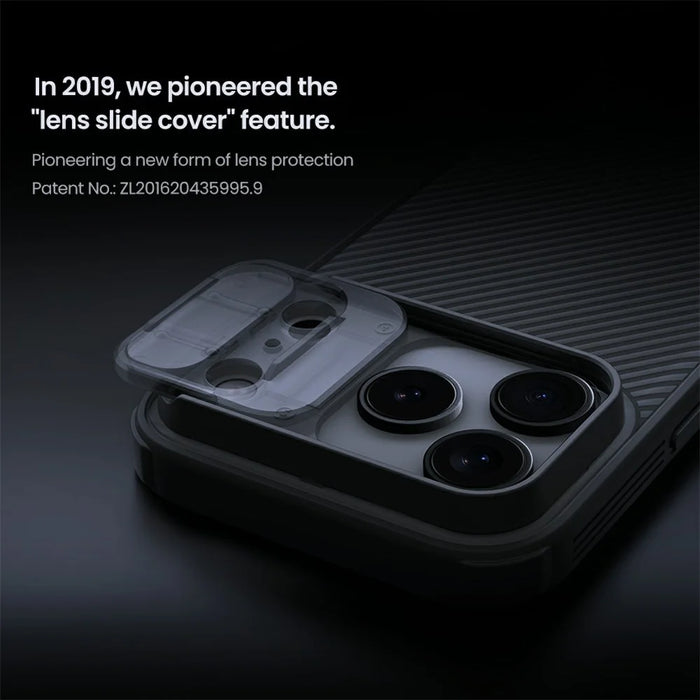NILLKIN Camshield Pro Series For iPhone 18 Pro Max / 17 Pro Max Case TPU + PC Phone Cover with Camera Slider - Transparent Black - 7