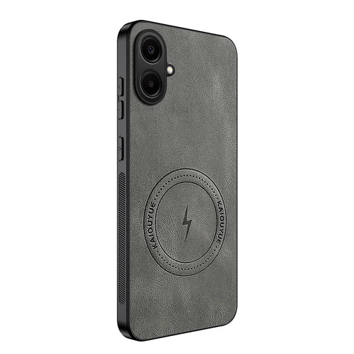 WANLONFENG For Samsung Galaxy A08 4G / A07 4G Magnetic Case  SD1 Series Nappa Texture PC TPU Phone Cover - Grey - 1