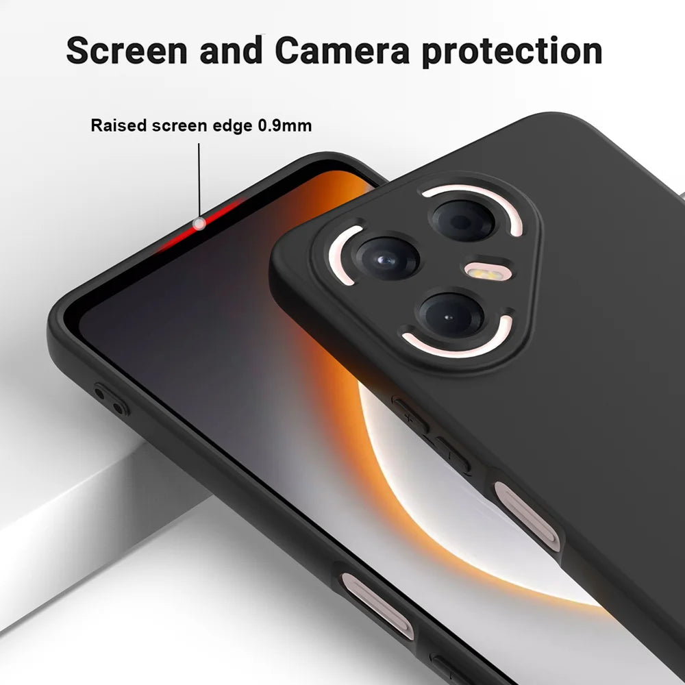 For TECNO Pova 7 Ultra 5G Liquid Silicone Case Phone Back Cover with Hand Strap - Black - 4