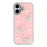 For iPhone 16 Case Rhinestone Edge Pearl Butterfly Decor TPU + PC IMD Phone Cover - Glitter Light Pink - 3