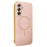For Samsung Galaxy A26 5G Phone Case Carbon Fiber Textured Electroplated TPU Back Cover - Pink - 1
