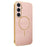 For Samsung Galaxy S25+ Phone Case Carbon Fiber Textured Electroplated TPU Back Cover - Pink - 1