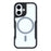For iPhone 16 Magnetic Case Skin-Touch TPU + PC Shockproof Phone Back Cover - Grey - 3