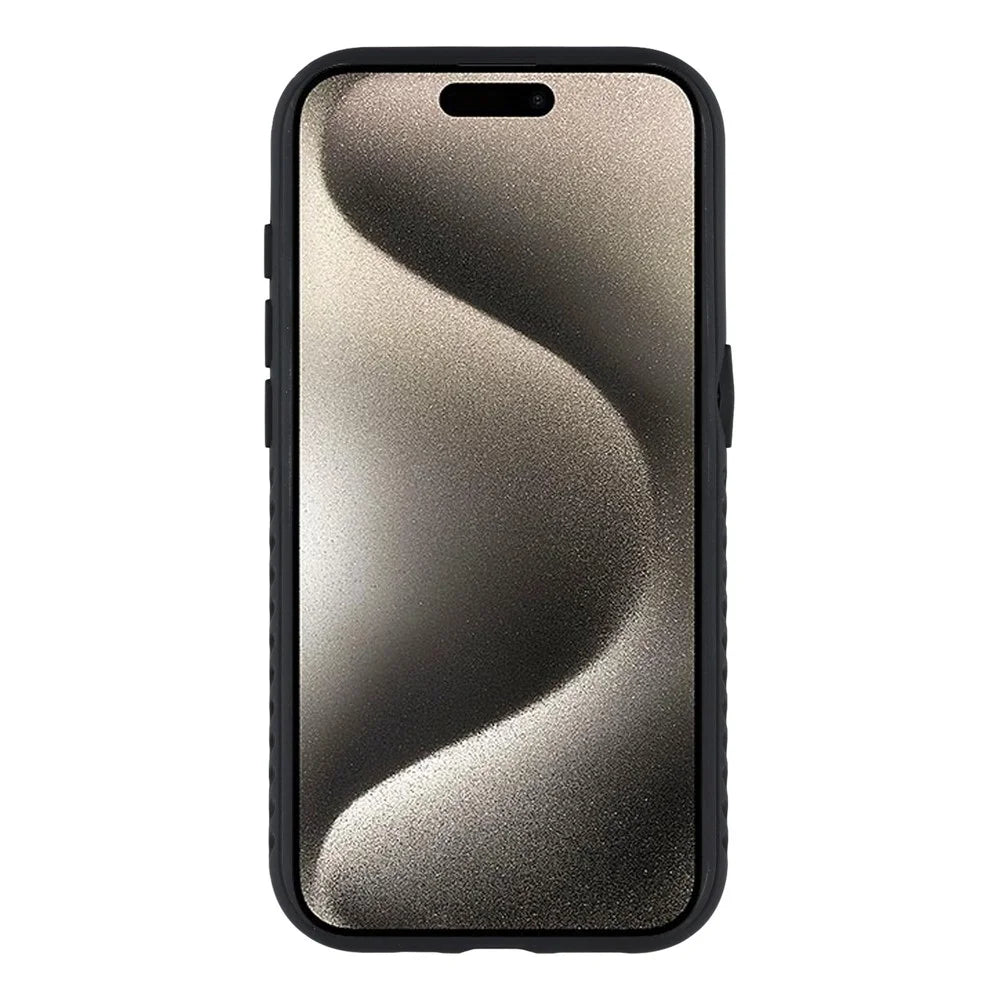 For iPhone 15 Pro Case with Kickstand Shockproof TPU + PC Phone Back Cover - Orange - 2