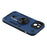 For iPhone 14  /  13 Case with Kickstand Shockproof TPU + PC Phone Back Cover - Navy Blue - 6