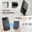 JEEHOOD For Google Pixel 9 Pro XL Leather Back Cover Magnetic Case  J06 Phone Case with Card Bag RFID Blocking - Black - 5