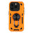 For iPhone 14 Pro Max Case with Kickstand Shockproof TPU + PC Phone Back Cover - Orange - 3