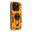 For iPhone 13 Pro Case with Kickstand Shockproof TPU + PC Phone Back Cover - Orange - 1