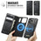 CASEME For iPhone 18 Pro / 17 Pro Case  C49 Compatible with MagSafe RFID Blocking Detachable Wallet Leather Phone Cover - Black - 5