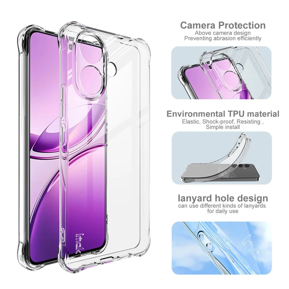 IMAK For vivo V70 Lite 5G / V60 Lite 5G / V60 Lite 4G Case TPU Phone Cover Airbag Shockproof Protection - Transparent - 5