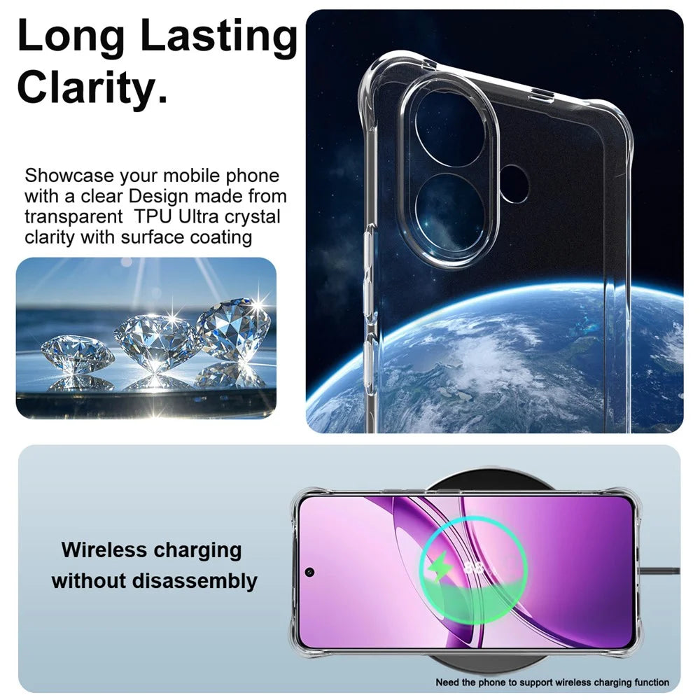 IMAK For vivo V70 Lite 5G / V60 Lite 5G / V60 Lite 4G Case TPU Phone Cover Airbag Shockproof Protection - Transparent - 6
