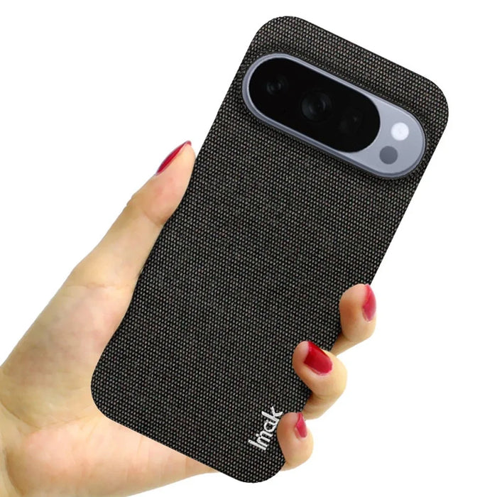 IMAK Ruiyi Series for Google Pixel 10 / 10 Pro Case Fabric Texture Leather + PC Phone Back Cover - Black - 5