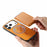 For iPhone 18 Pro / 17 Pro Case Detachable Magnetic Card Bag Leather Phone Back Cover - Orange - 5
