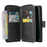For iPhone 14 Pro Max PU Leather Wallet Phone Case 9 Card Holder Slots Magnetic Closure Zipper Pocket Stand Flip Cover with Strap - Black - 3