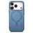 For iPhone 17 Pro Leather Back Case Compatible with MagSafe Skin-touch Phone Cover - Blue - 3
