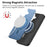 For iPhone 17 Pro Leather Back Case Compatible with MagSafe Skin-touch Phone Cover - Blue - 5