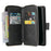 For iPhone 13 Pro Max 6.7 inch Flip Stand Wallet Phone Case PU Leather Magnetic 9 Card Holder Slots Zipper Pocket Cover with Strap - Black - 3