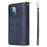 For iPhone 13 mini 5.4 inch Shockproof PU Leather Phone Case 9 Card Holder Slots Magnetic Closure Zipper Pocket Flip Wallet Stand Protective Phone Cover with Strap - Blue - 3
