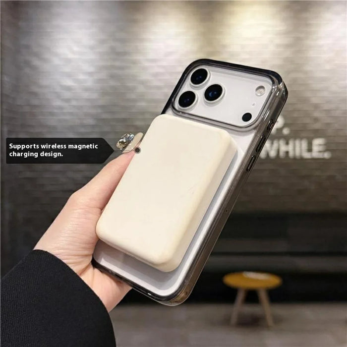 For iPhone 17 Pro Case Compatible with MagSafe Rotating Kickstand TPU PC Phone Back Cover - Transparent - 6