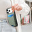 For iPhone 17 Pro Case Card Holder Kickstand Carbon Fiber Texture Back Cover - Green - 4
