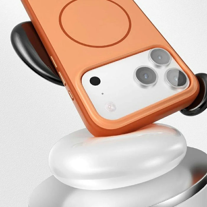 For iPhone 17 Pro Case Compatible with MagSafe Shockproof TPU PC Phone Back Cover - Orange - 6