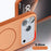 For iPhone 17 Pro Case Compatible with MagSafe Shockproof TPU PC Phone Back Cover - Orange - 7