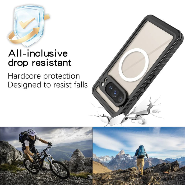 REDPEPPER FS Series For Google Pixel 10 Pro Waterproof Magnetic Case PC TPU PET Clear Phone Cover - 4