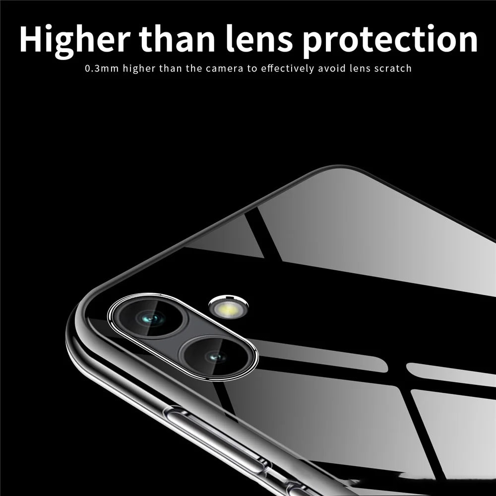 MOFI For Samsung Galaxy A04 4G (164.4 x 76.3 x 9.1 mm) Shock Absorbing Protective Phone Cover, Clear Crystal TPU Shell Case - 6