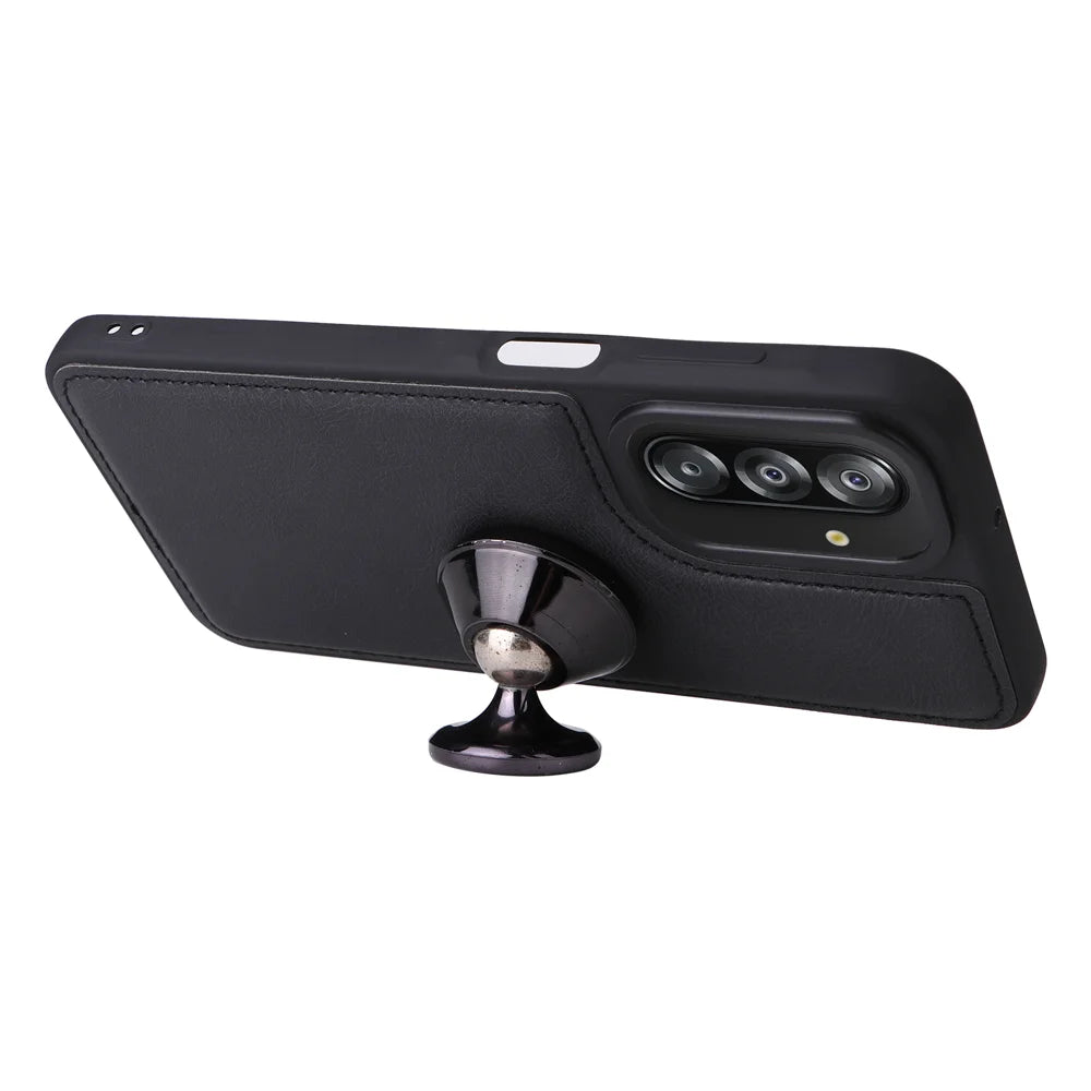 For Samsung Galaxy A18 5G /  A17 5G / A17 4G Case 2 in 1 Detachable Magnetic Leather Wallet Mobile Cover with Strap - Black - 5