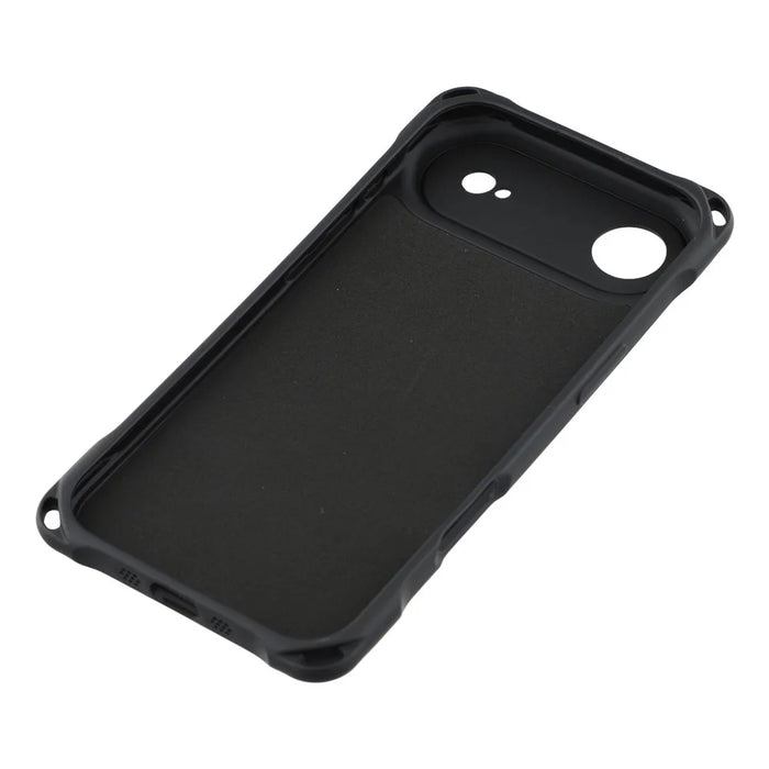 For iPhone Air Case Four Corner Anti Drop TPU Phone Cover with 150cm Hanging Rope - Black - 6