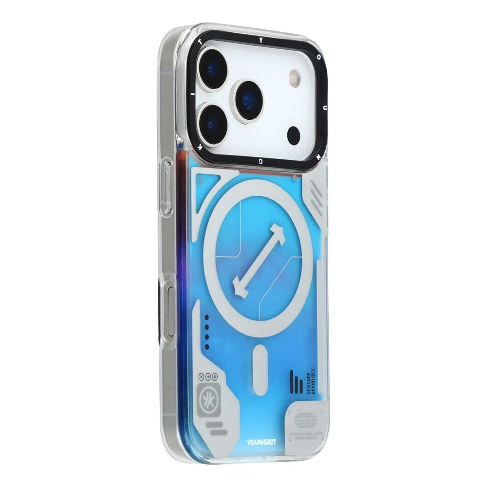 YOUNGKIT For iPhone 17 Pro Max Case Compatible with MagSafe Anti Drop TPU PC Phone Back Cover - Blue - 1