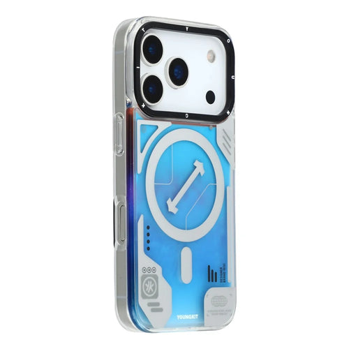 YOUNGKIT For iPhone 17 Pro Max Case Compatible with MagSafe Anti Drop TPU PC Phone Back Cover - Blue - 1